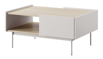 Couchtisch Lumo 97 x 65 cm in Kaschmirfarbe mit Metallbeinen