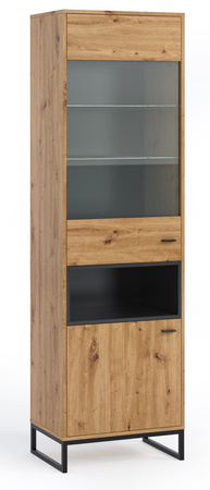 Hochvitrine Randy 60 cm mit Metallfüßen
