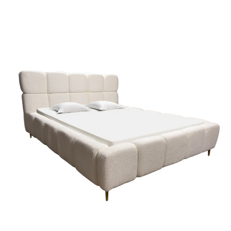 Beiges Polsterbett Lux 120x200 mit Bettkasten