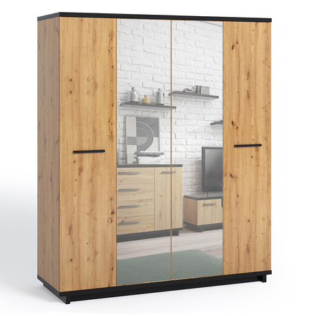 Kleiderschrank Zonda SZ4D 180 cm mit vier Türen und Spiegel