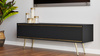TV-Schrank Tori 150 cm mit Metallfüßen in Graphitschwarz
