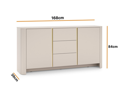Kommode Aura KSZ 168 cm in Kaschmir