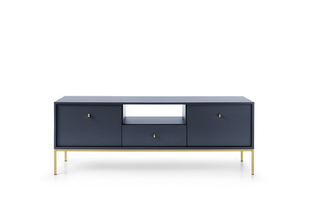 TV-Schrank Bari RTV154 in Marineblau mit goldenen Füßen