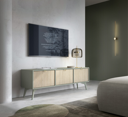 TV-Schrank Silva 158 cm in Eukalyptus + Scandi-Furnier