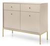 Die stilvolle Kommode Bari KSZ104 in Beige mit goldenen Füßen