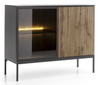 Kommode Lagos mit schwarzen Metallbeinen + LED