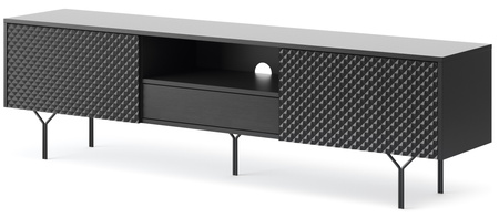 Der stilvolle TV-Schrank East mit einer Breite von 180 cm in Schwarz