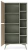 Hohes Regal Silva RG-80 in Eukalyptus + Scandi-Fischgrätmuster