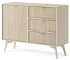 Kommode Silva KSZD-106 in Sandbeige + Scandi-Fischgrätmuster