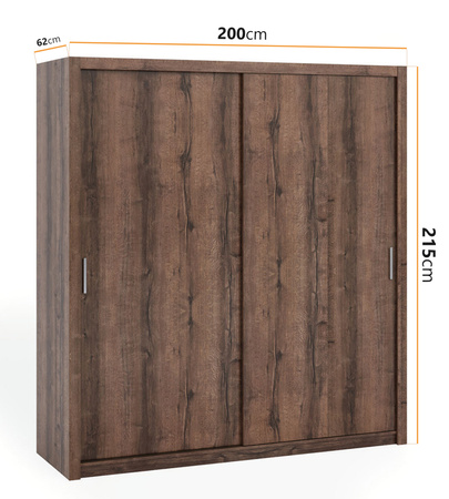 Schiebetürenschrank Tamiza 200 cm Eiche Monastery