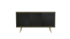 Kommode Tori 150 cm mit Metallbeinen in Graphitschwarz