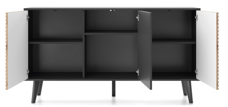 Kommode Maestro K154 in Schwarz 3-türig