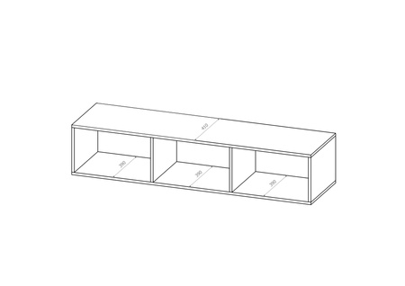 TV-Schrank Kolder 150 cm in Eiche Artisan mit geriffelten Fronten