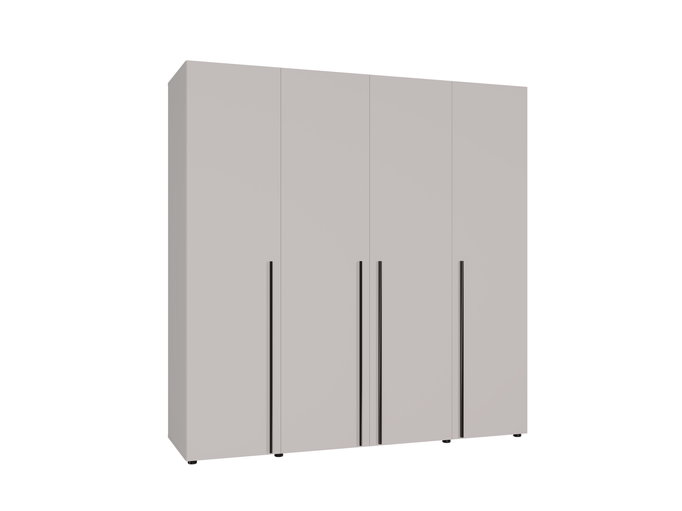 Kleiderschrank 4-Türig ARNI 200 cm Kaschmir – Groß 11 Fächer Beige