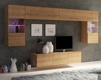 Goldene Eiche \ LED-Beleuchtung - Weiß