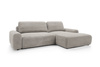 Ecksofa VIGO rechts dicker Cord Ambience 05 braun Schlaffunktion