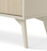 Hoher Regal Silva RG-80 in Sandbeige + Scandi-Fischgrätmuster