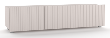 TV-Schrank Kolder 150 cm in Kaschmirfarbe mit geriffelten Fronten