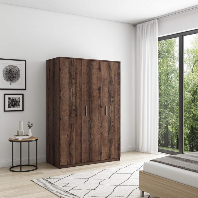 Kleiderschrank Tamiza 3-türig 135 cm breite