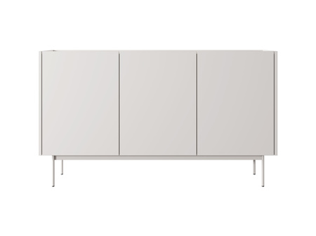 Kommode Lumo K144cm Dreitürig in Kaschmirfarbe mit Metallbeinen