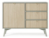 Kommode Silva KSZD-106 in Eukalyptus + Scandi-Fischgrätmuster