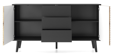 Kommode Maestro KSZ154 mit drei Schubladen in Schwarz