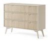 Kommode Silva KSZ-106 in Sandbeige + Scandi-Fischgrätmuster