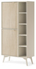 Hoher Regal Silva RG-80 in Sandbeige + Scandi-Fischgrätmuster