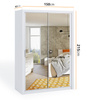 Schiebetürenschrank Tamiza 150 cm mit Spiegel in Weiß