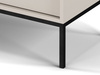 Rechteckige Couchtisch Bari mit zwei Schubladen, beige