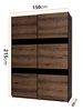 Schwebetürenschrank Martin 150 cm mit Beleuchtung