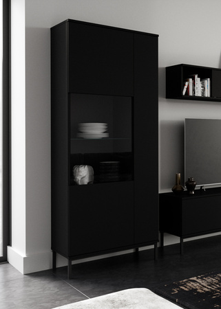 Vitrine Dallas 70 x 190 cm Schwarz