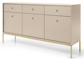 Kommode Bari KSZ154 in Beige mit goldenen Füßen