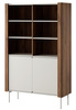 Regal Kalon 167 cm hoch mit Metallfüßen in den Farben Kaschmir / Warmia-Nussbaum