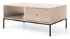 Rechteckige Couchtisch Bari mit zwei Schubladen, beige