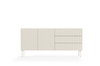 Sideboard MUTI kaschmir 177 cm 3 schubladen riffeloptik push-to-open