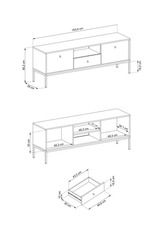 TV-Schrank Bari RTV154 in Beige