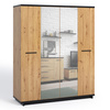 Kleiderschrank Zonda SZ4D 180 cm mit vier Türen und Spiegel