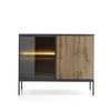 Kommode Lagos mit schwarzen Metallbeinen + LED