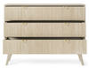 Kommode Silva KSZ-106 in Sandbeige + Scandi-Fischgrätmuster