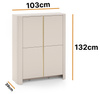 Kommode Aura 103 cm in Kaschmir