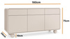 Kommode Orion KSZ-160 cm mit drei Schubladen