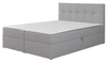 Boxbett Toronto 140×200 (Herbi 40 – Grau) mit Bonell-Matratze und Topper