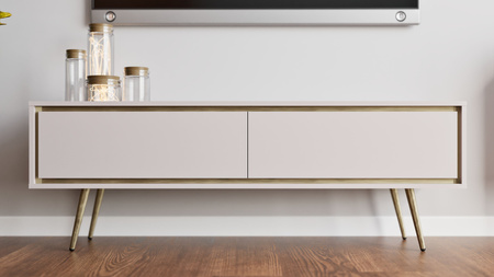 TV-Schrank Tori 150 cm mit Metallfüßen in Cashmere