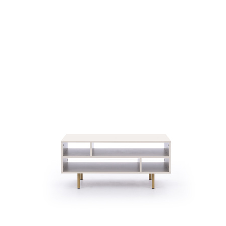 Rechteckiger Couchtisch Nubia mit Metallbeinen Schwarz