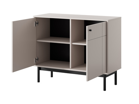 Kommode Sora K104 in der Farbe Kaschmir mit schwarzen Beinen