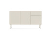 Sideboard MUTI kaschmir 147 cm 3 schubladen riffeloptik push-to-open