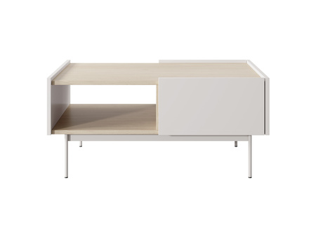 Couchtisch Lumo 97 x 65 cm in Kaschmirfarbe mit Metallbeinen