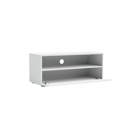 Weißer TV-Schrank Tebris 100 cm im minimalistischen Stil