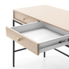 Stilvoller Schminktisch Bari mit zwei Schubladen in Beige